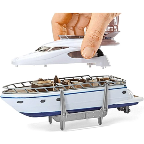 Ciężarówka z jachtem model metalowy SIKU S1849